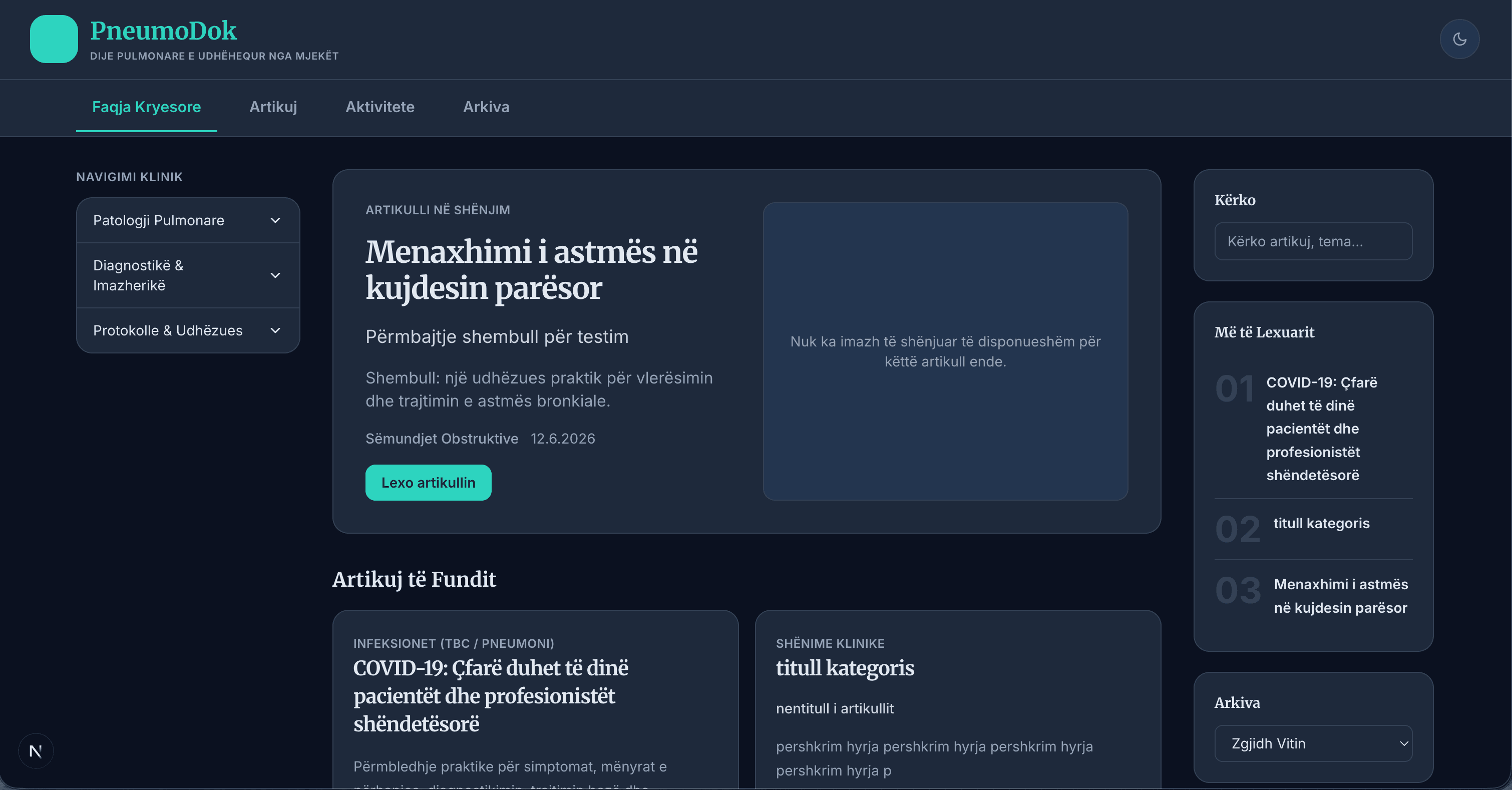 PneumoDok public pulmonary knowledge platform
