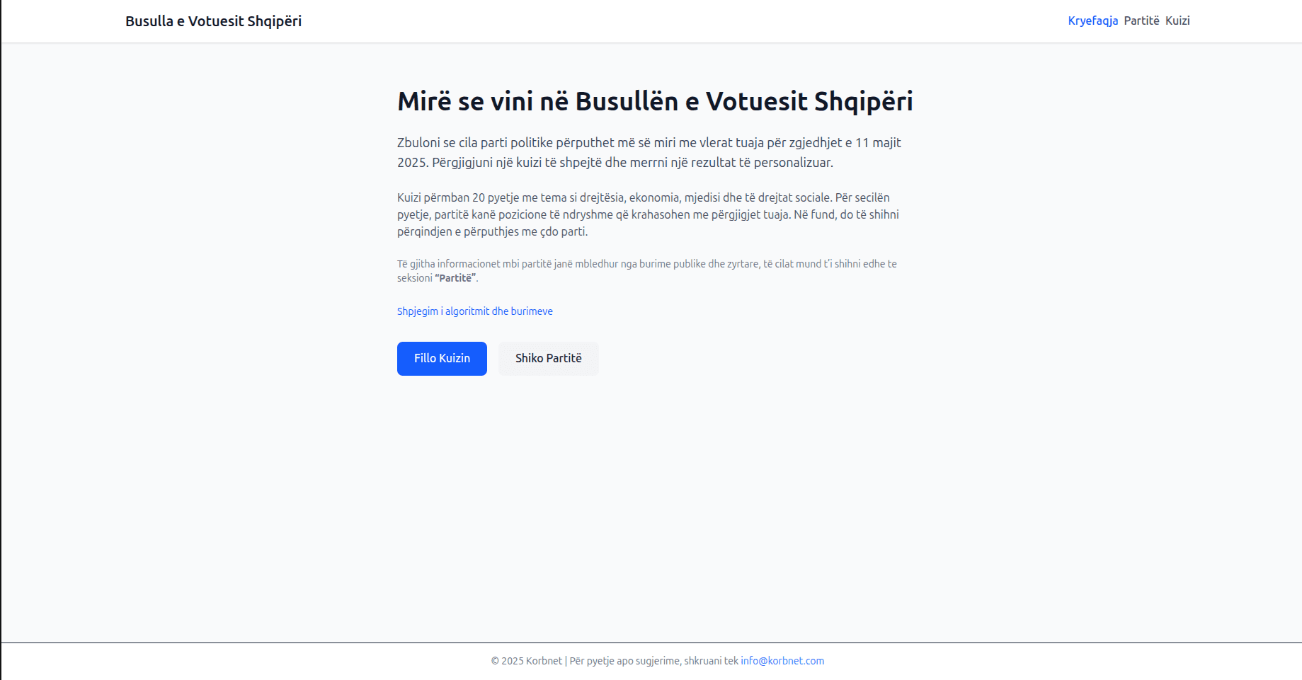 ZgjedhjetShqiptare.com – Voting Compass Platform
