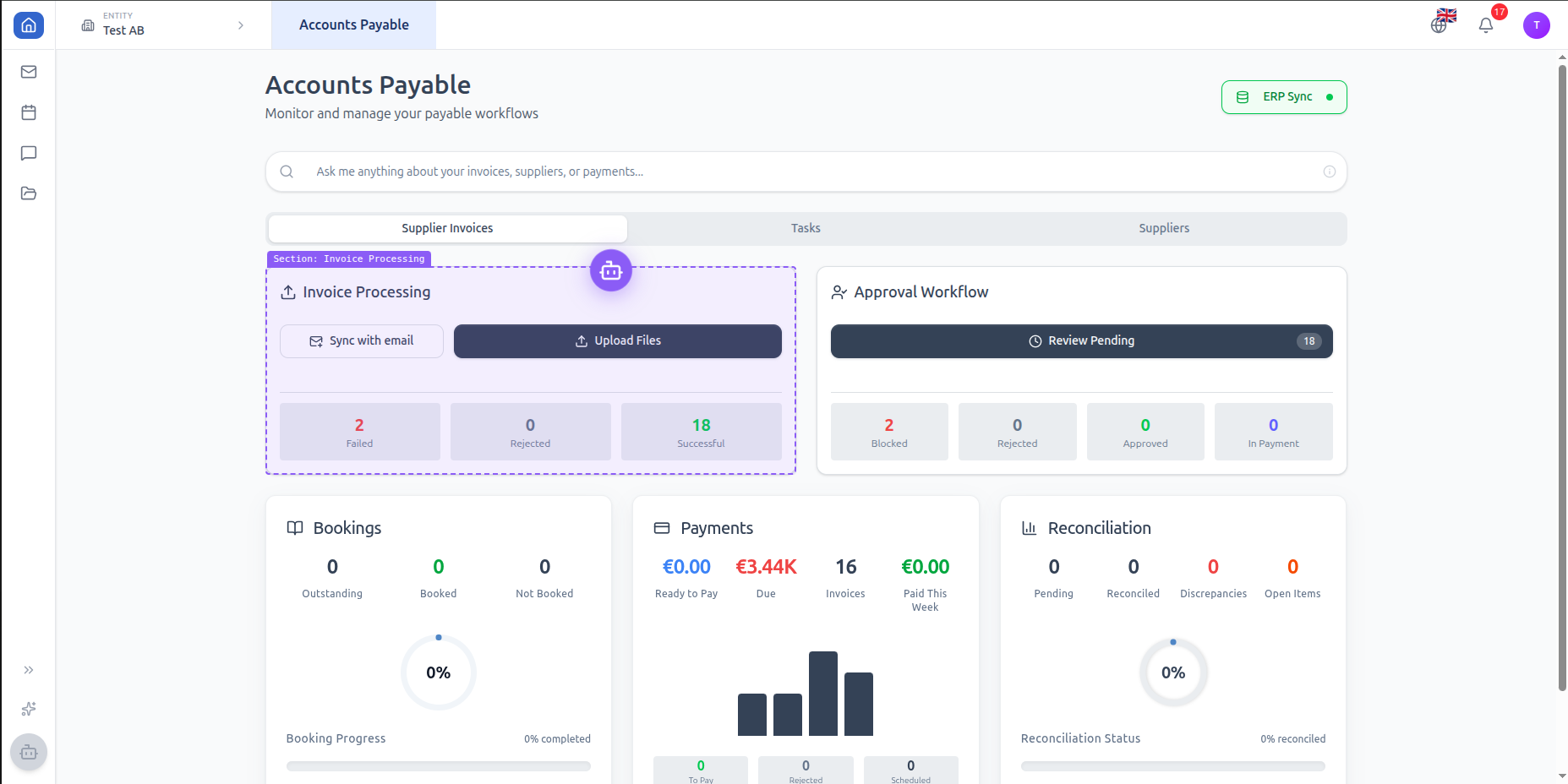 Page Guide, en kontextuell gränssnittsassistent på en dashboard för leverantörsfakturor